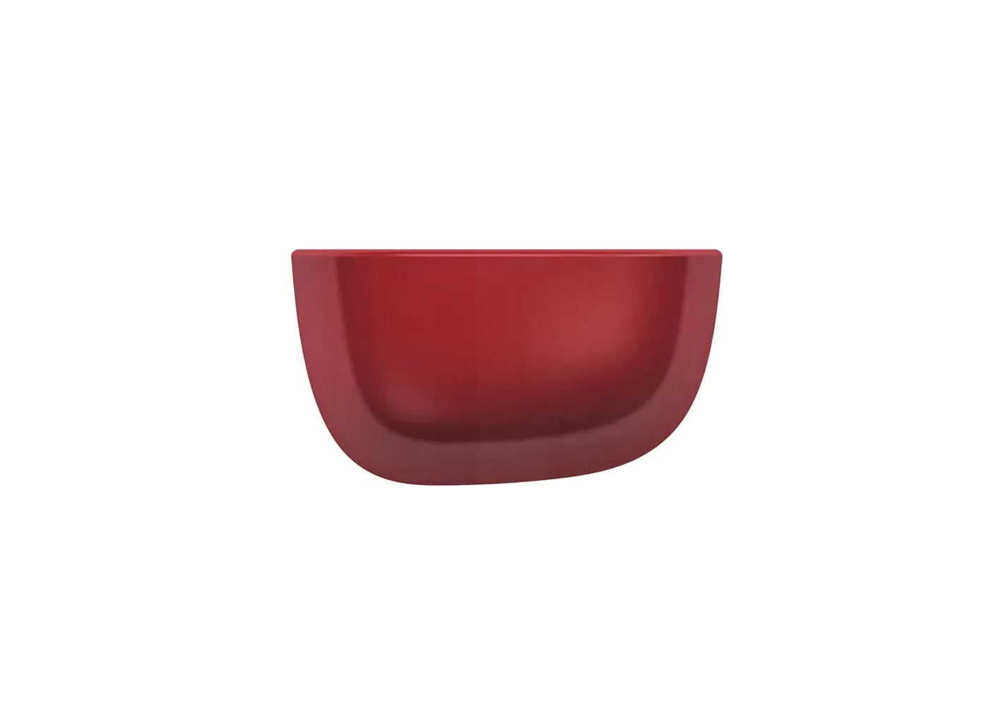 Small Wall Shelf with Curved Sides - Red, Plastic