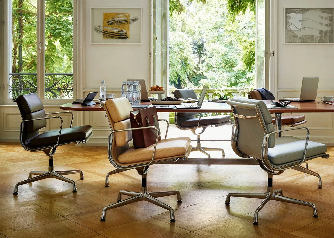 Soft Pad Office Chair - Jade, Leather