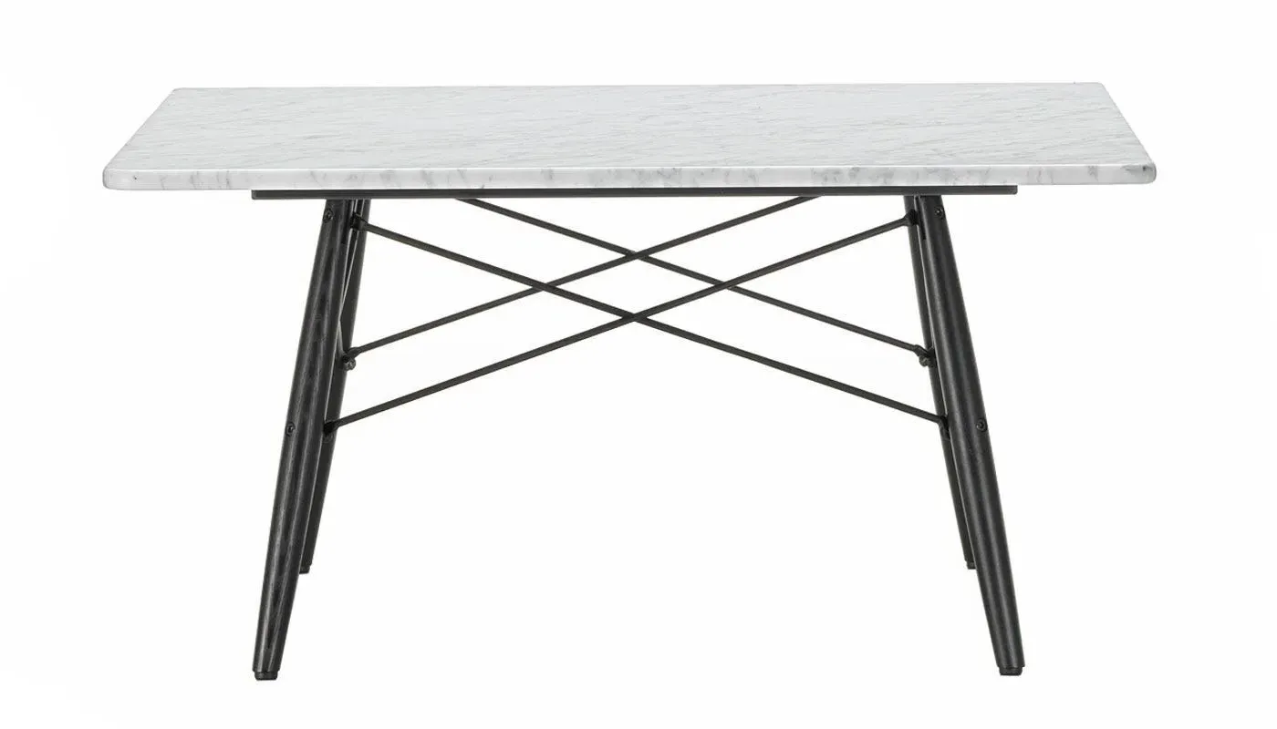 Square Coffee Table Black Base - Marble image