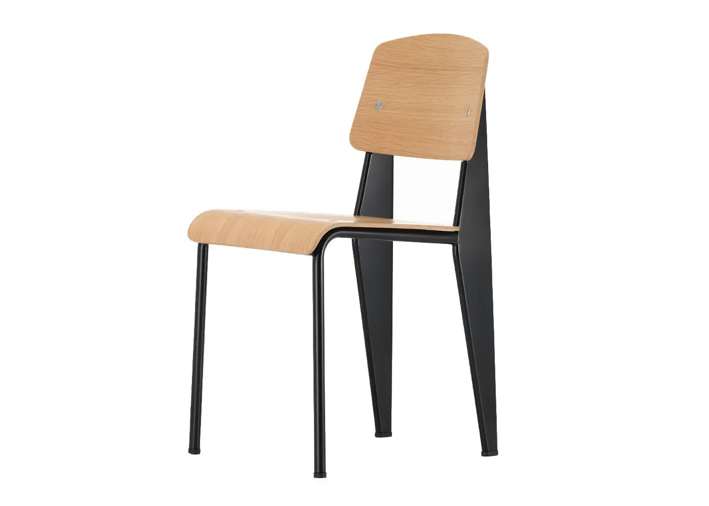Standard Chair with Oak Seat - Black, Steel image