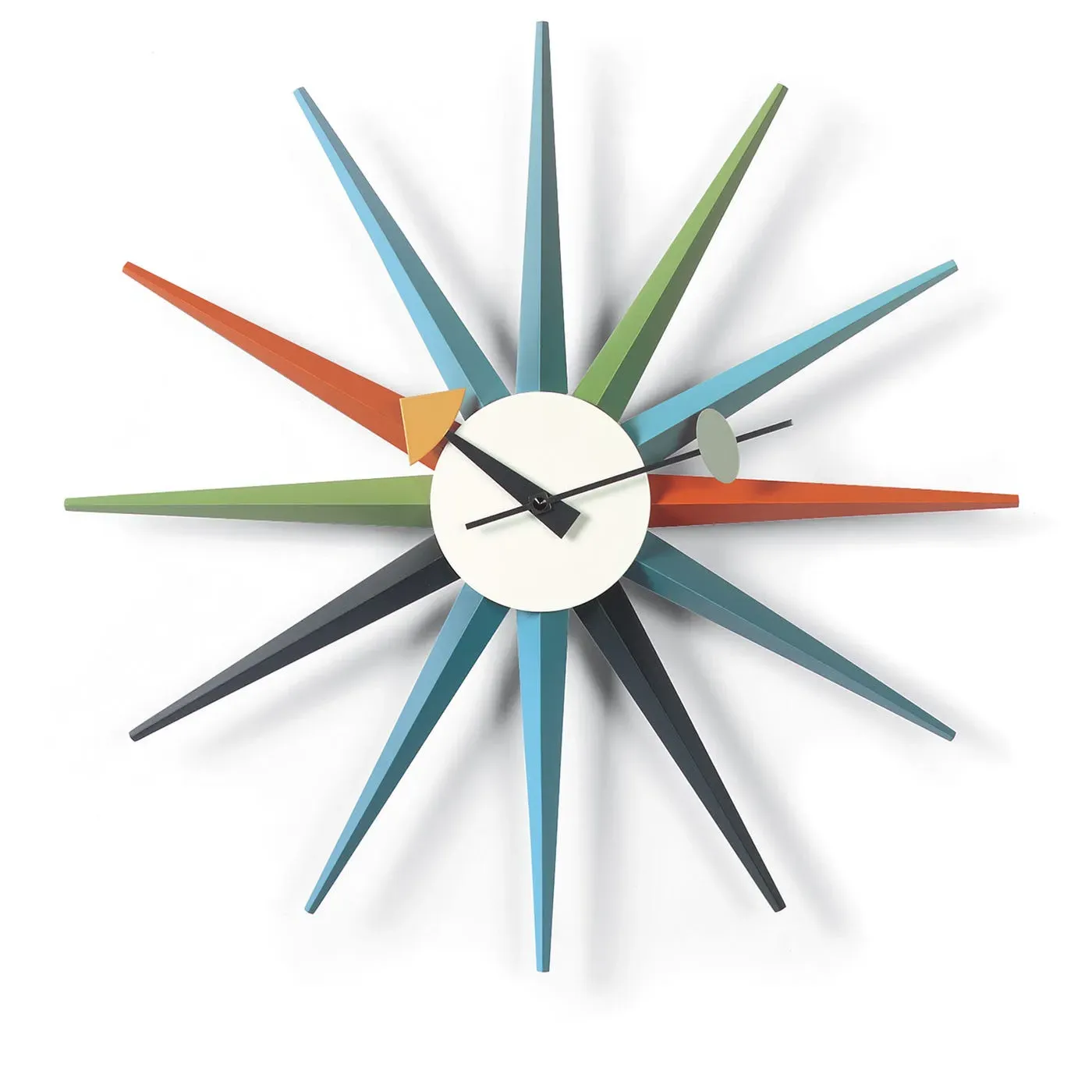Sunburst Wall Clock - Brown, Wood image