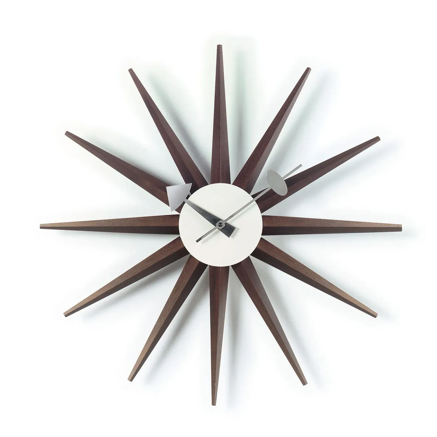 Sunburst Wall Clock - Dark Wood, Walnut image