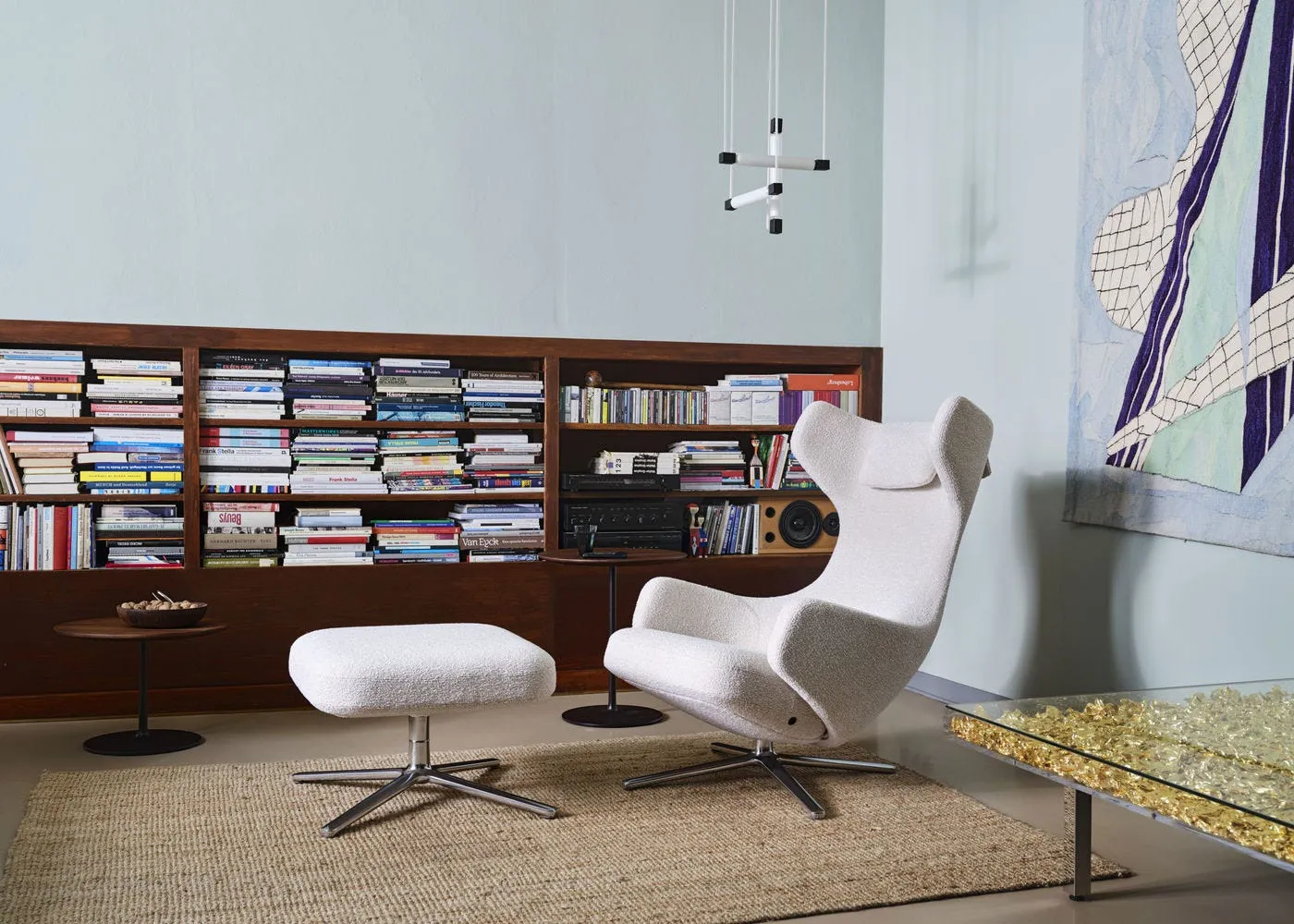 Swivel Lounge Chair with Reclining - Blue