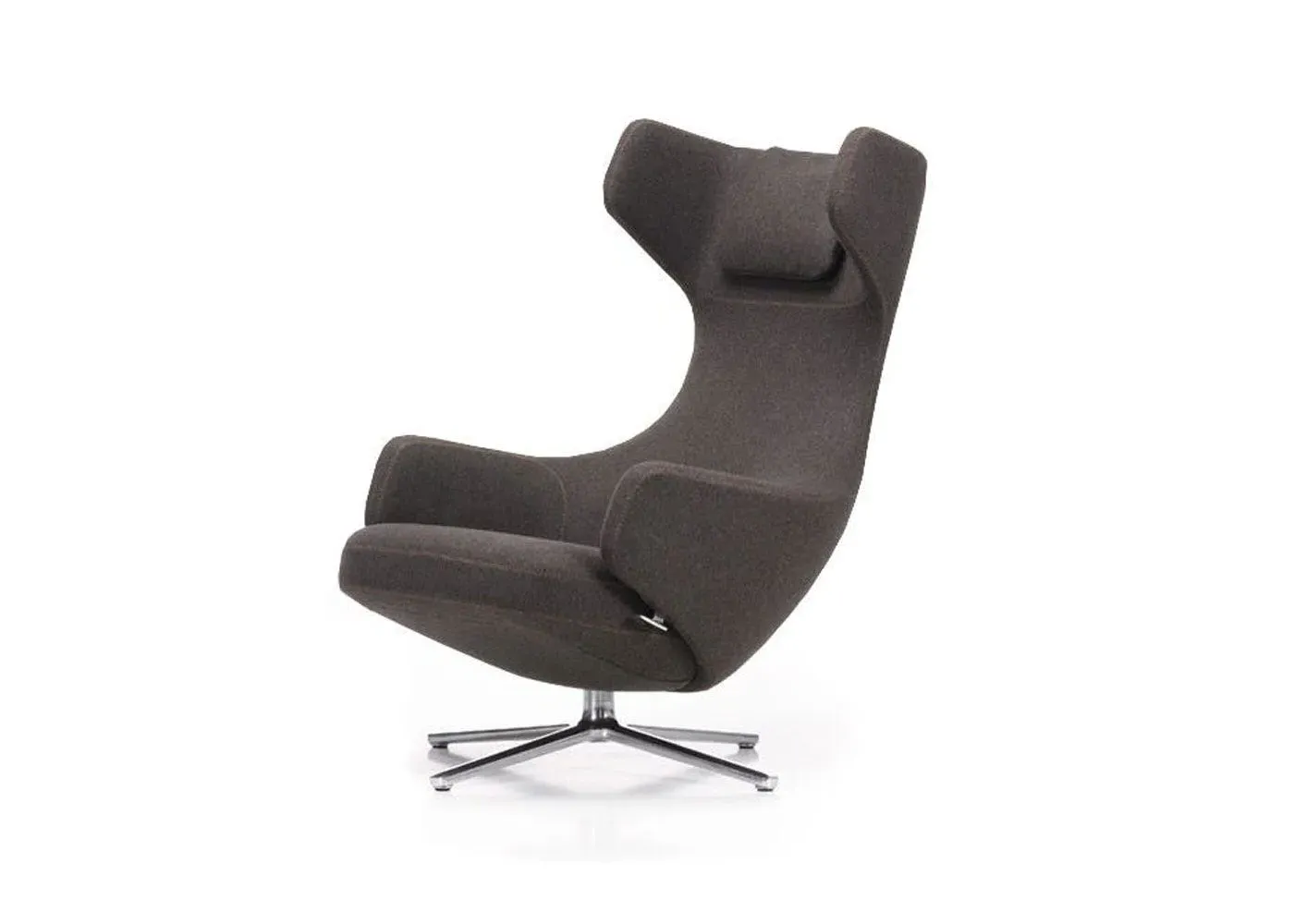 Swivel Lounge Chair with Reclining - Grey, Fabric