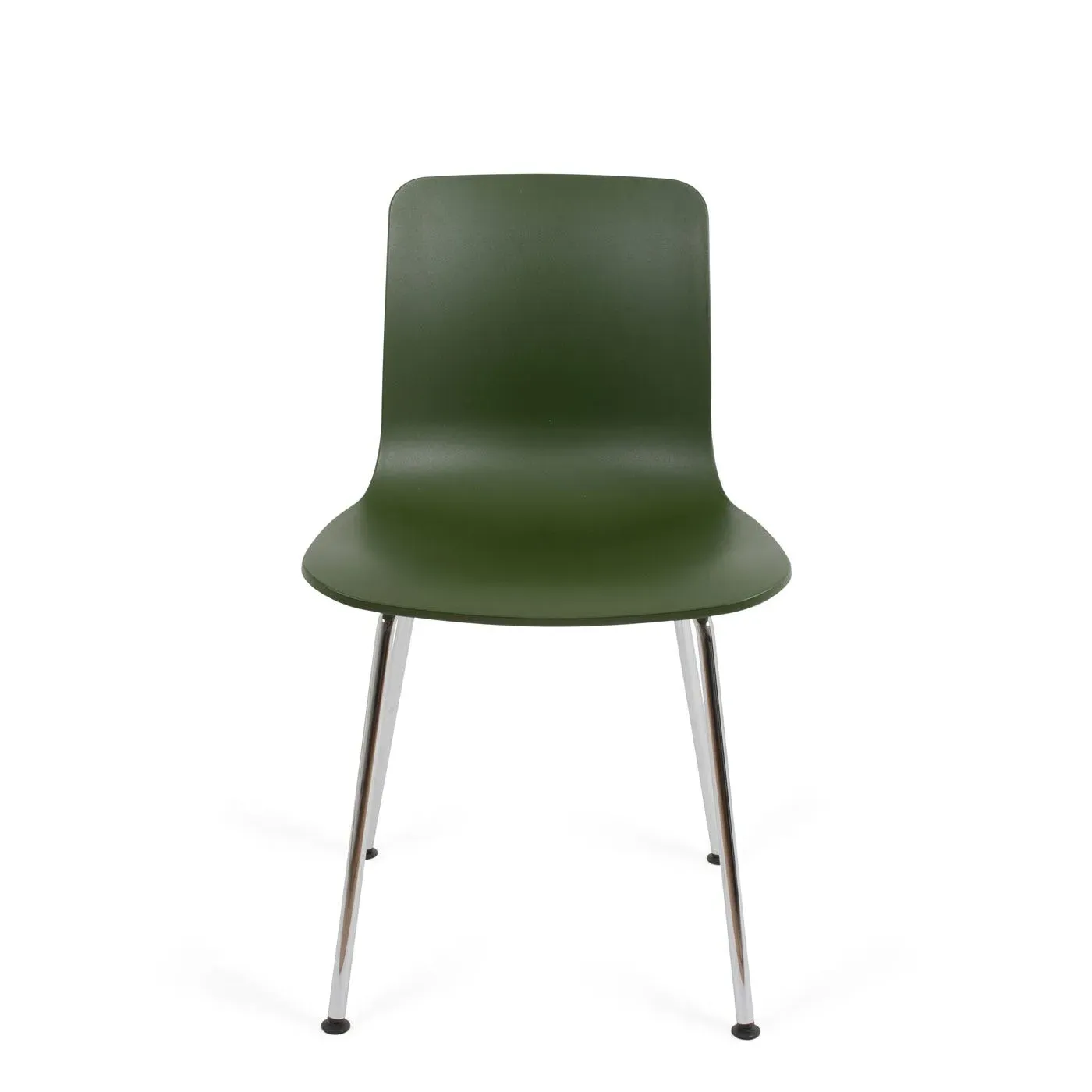 Tube Chair with Chrome Base - Green, Steel image