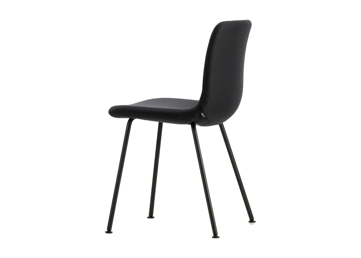 Tube Chair with Dark Legs - Black, Upholstered image