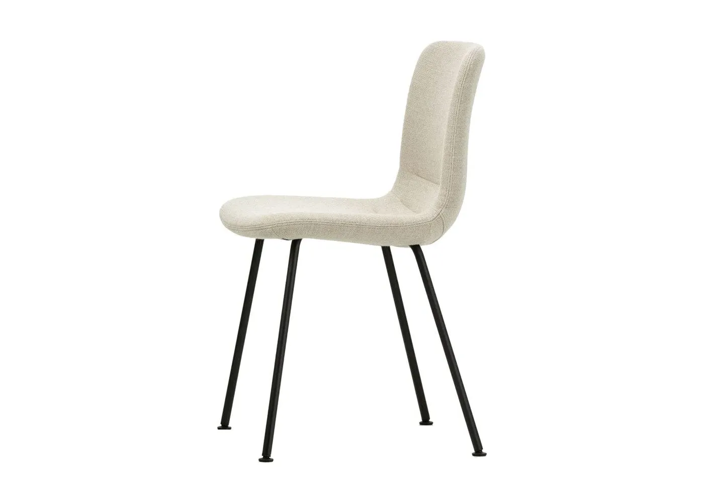 Tube Chair with Dark Legs - Cream, Upholstered