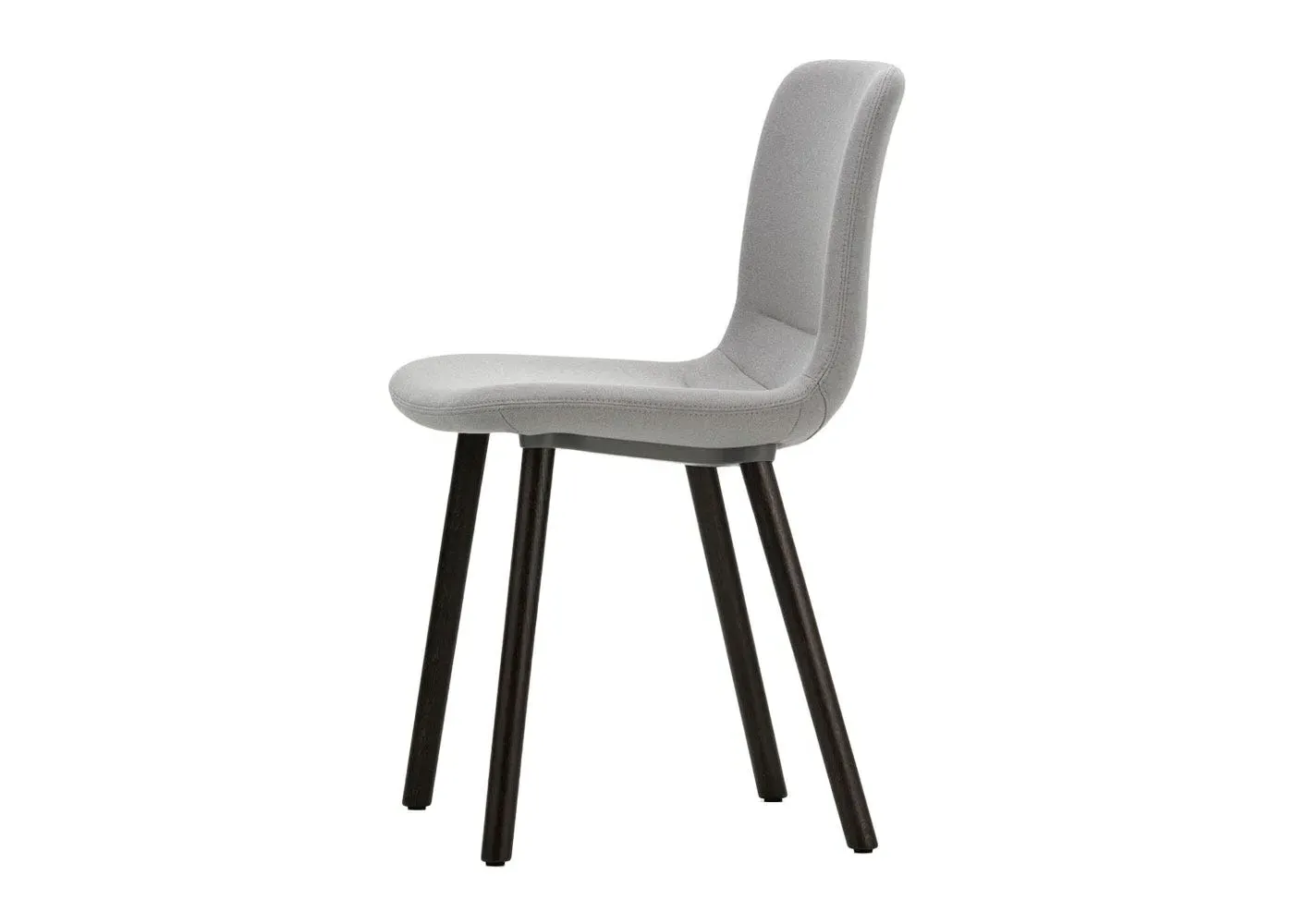 Upholstered Chair with Wood Legs - Grey, Oak image