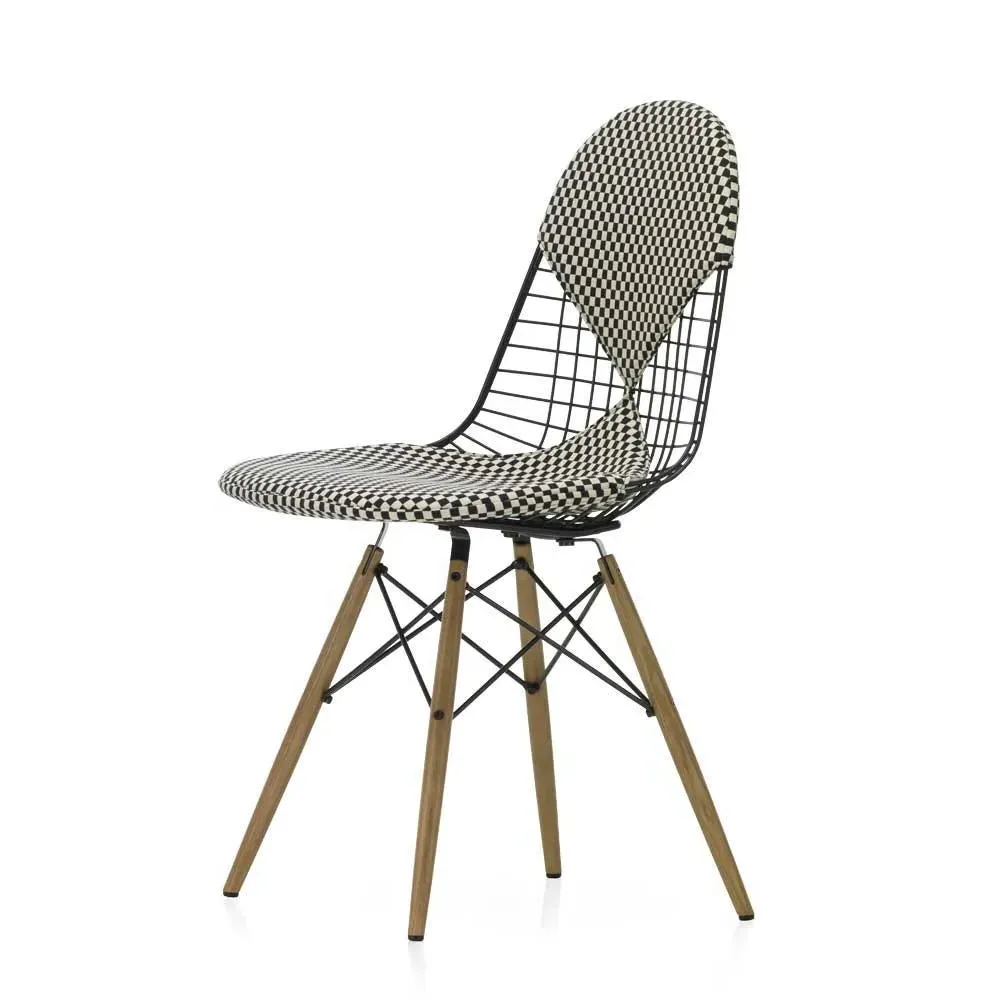 Wire Chair with Bikini Pad - Black, Steel