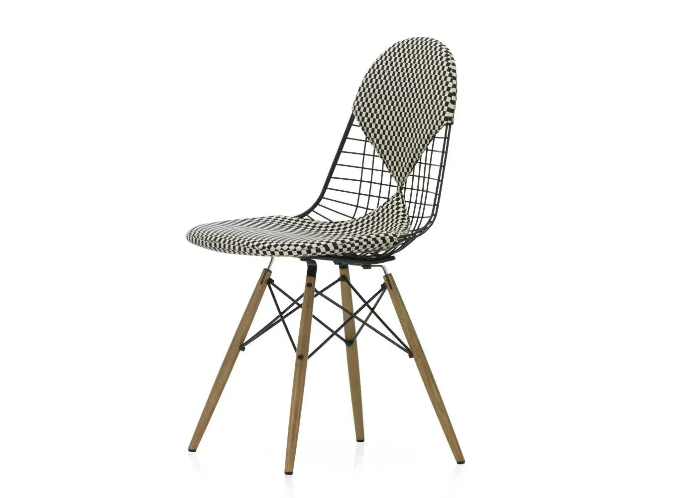 Wire Chair with Bikini Pad - Black, Steel
