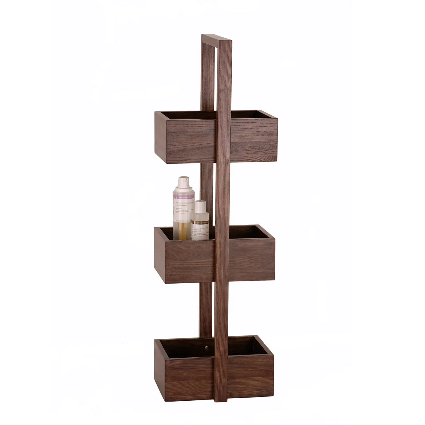 3-Tier Bathroom Storage Stand - Light Wood, Oak image