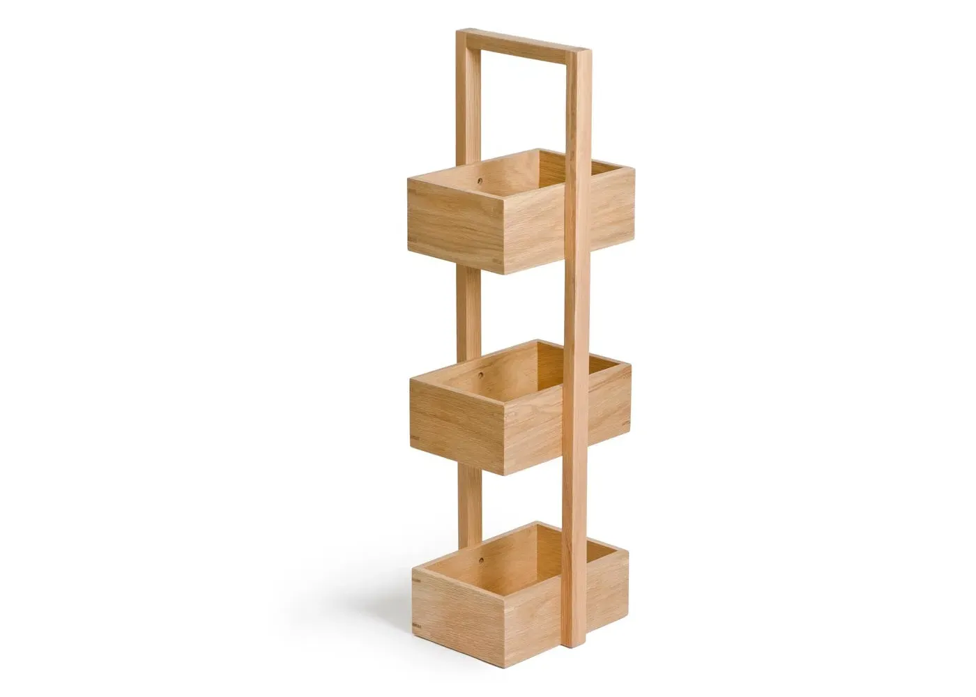 3-Tier Bathroom Storage Stand - Natural Oak