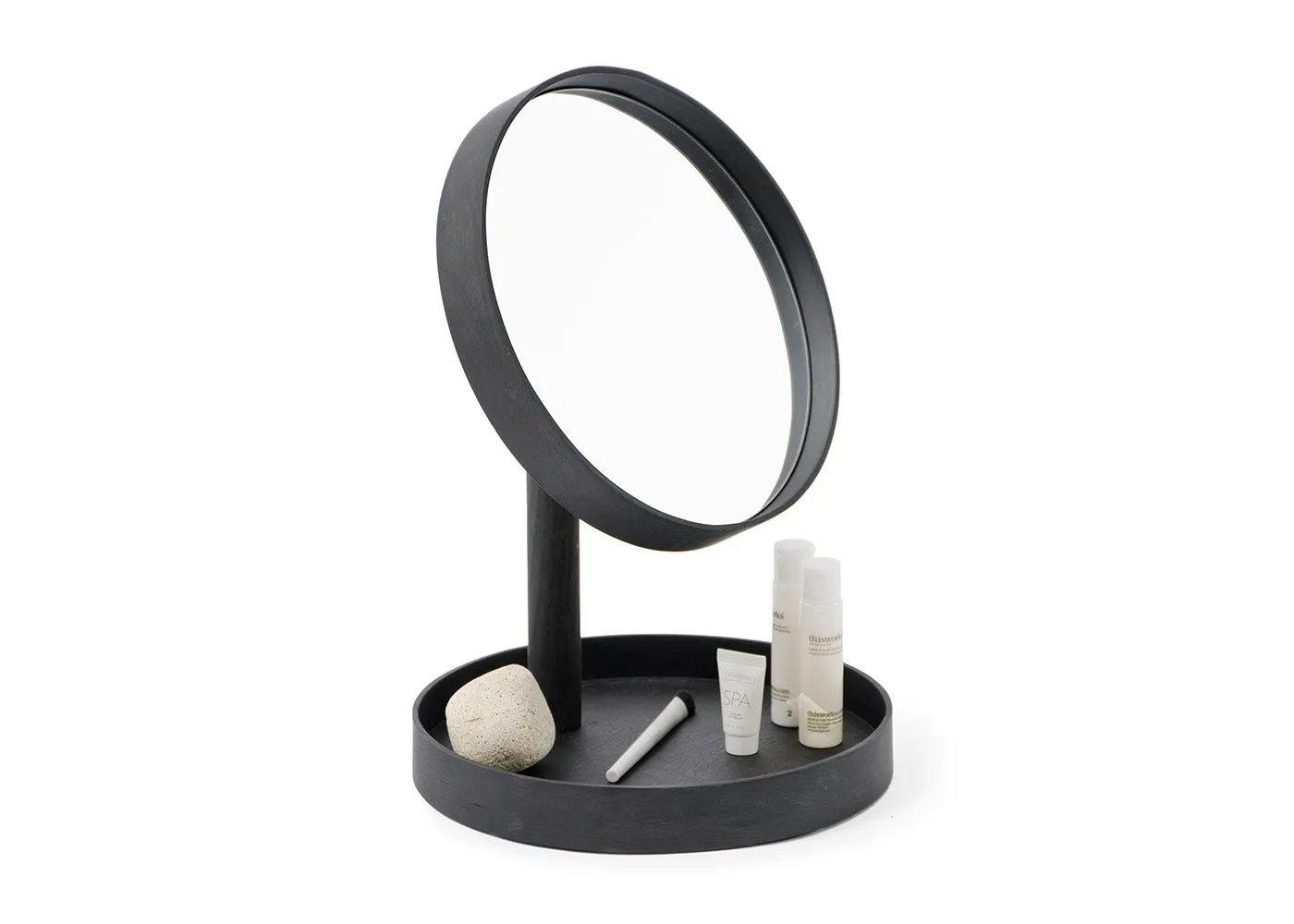 Magnifying Mirror - Dark Oak, Wood image