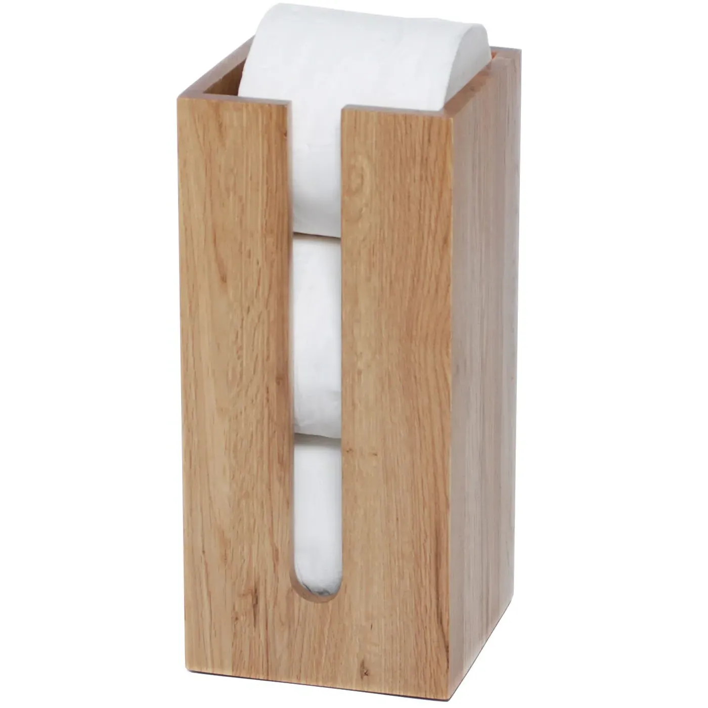 Paper Roll Holder Box - Light Wood, Oak
