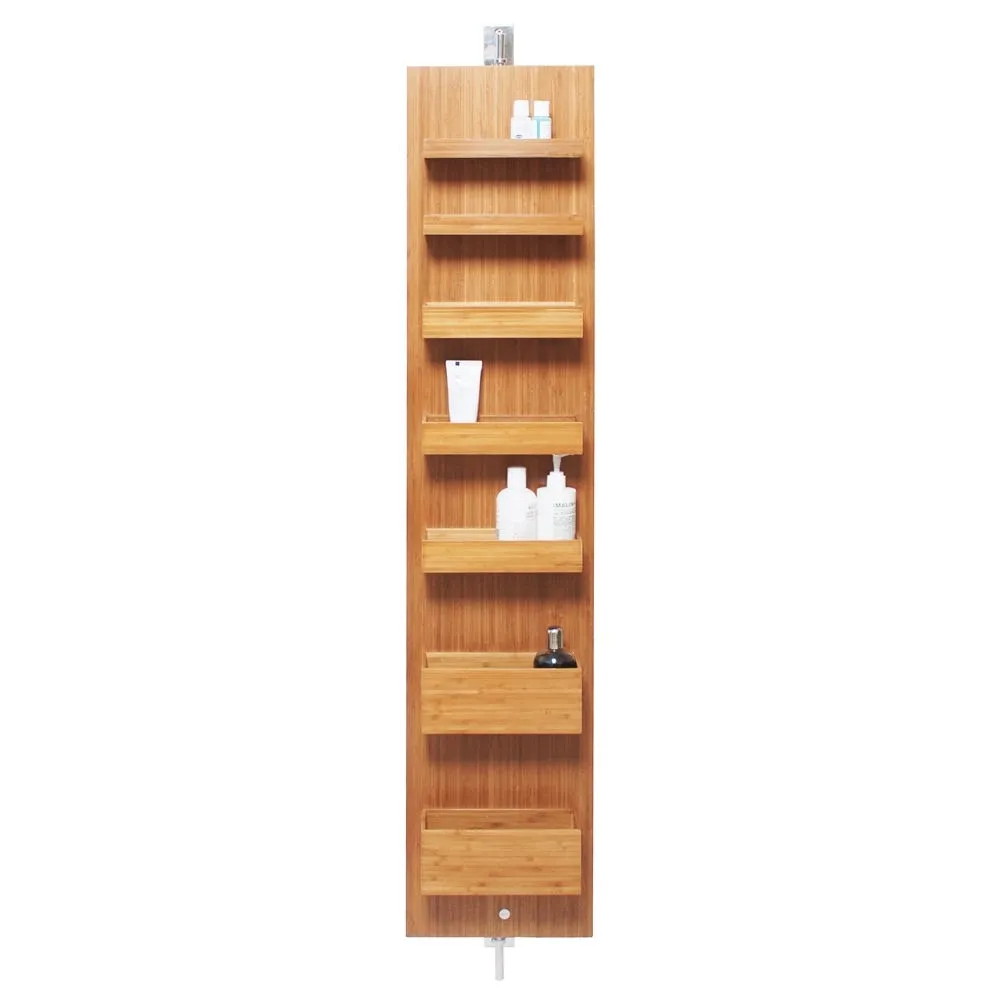 Revolving Wall Storage Cabinet - Dark Wood, Oak image