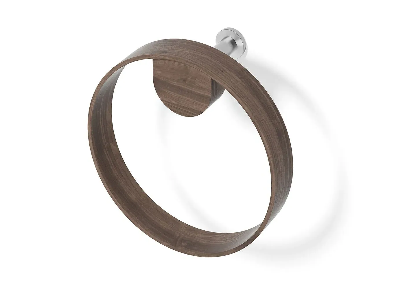 Ring Towel Holder - Walnut Wood