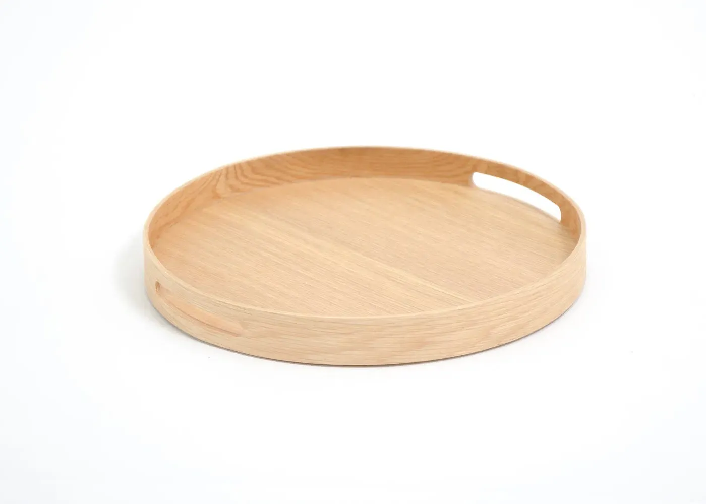 Round Bistro Tray - Oak, Wood image