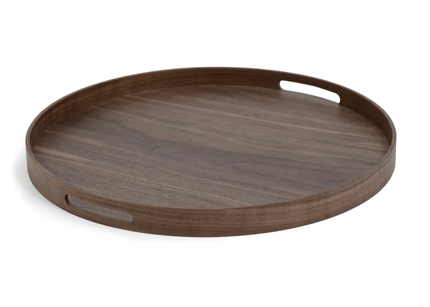 Round Serving Tray - Walnut, Wood