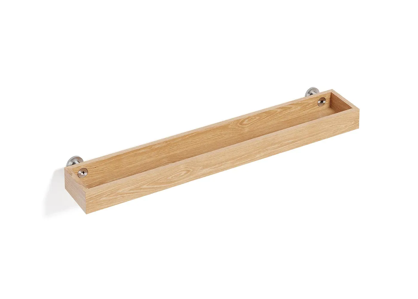Tray Shelf with Wire Frame - Natural Oak