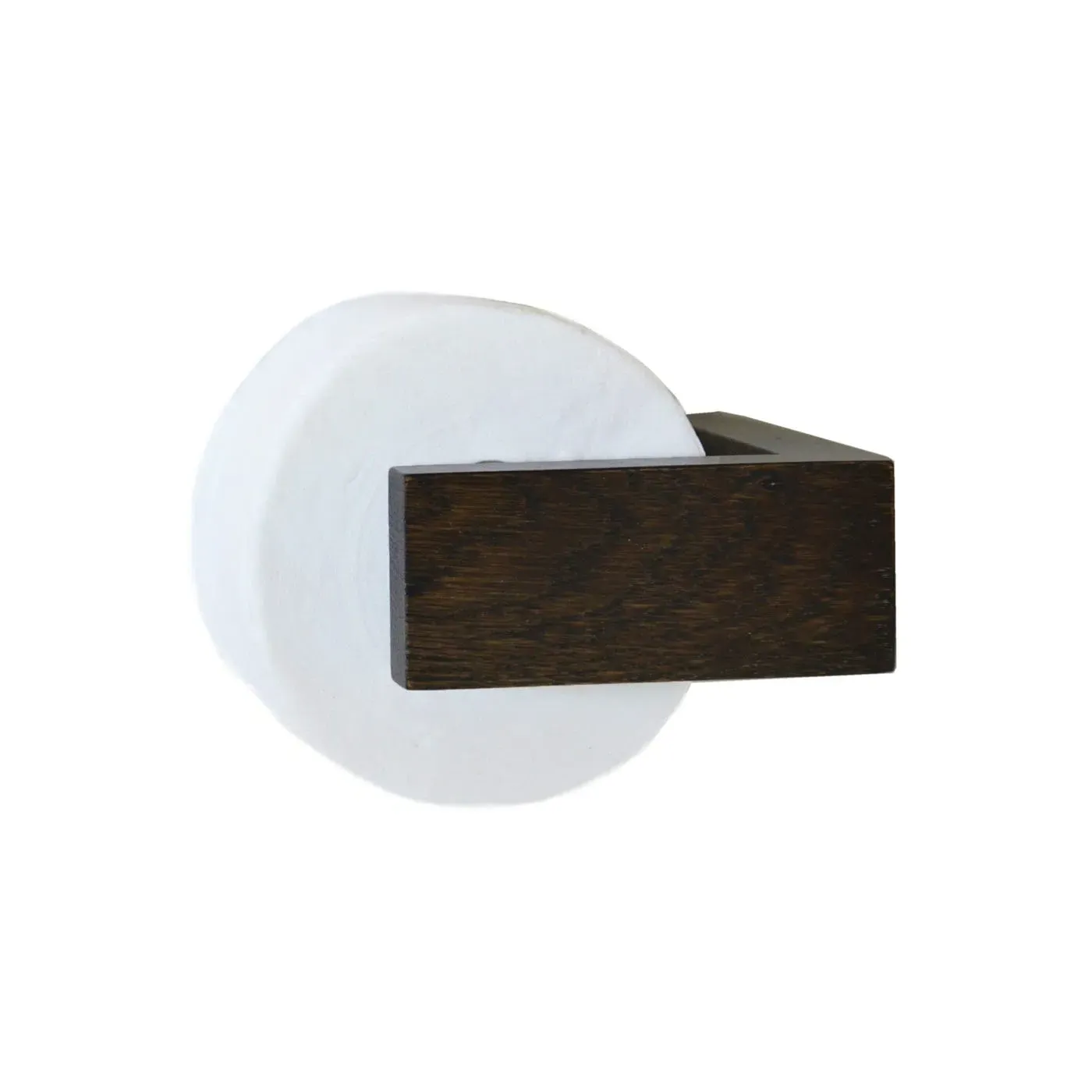 Wall Mount Toilet Roll Holder - Dark, Oak