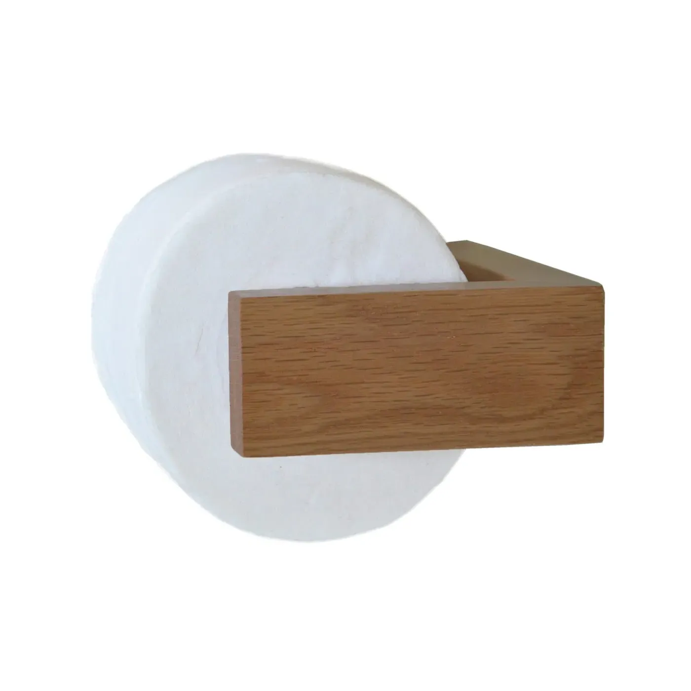 Wall Mount Toilet Roll Holder - Natural, Oak