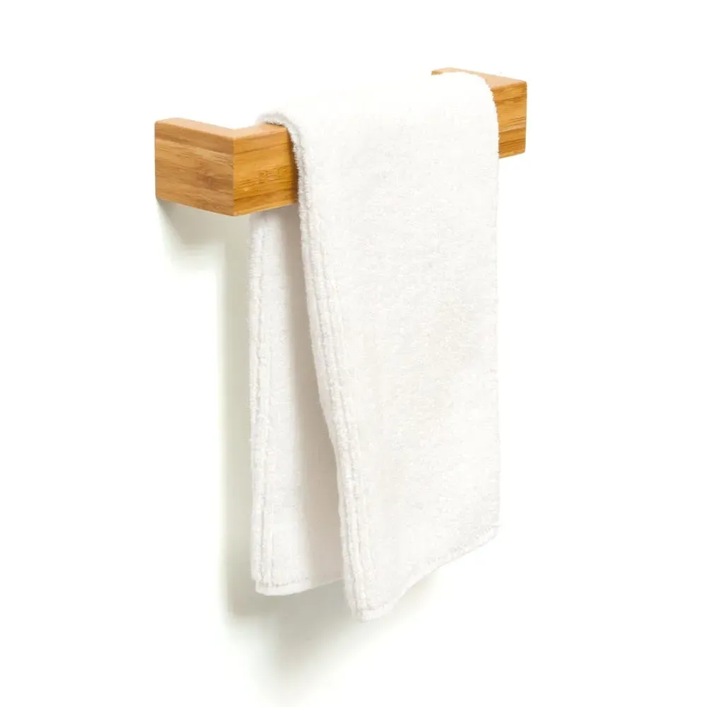 Wall Mounted Hand Towel Rail - Natural, Oak