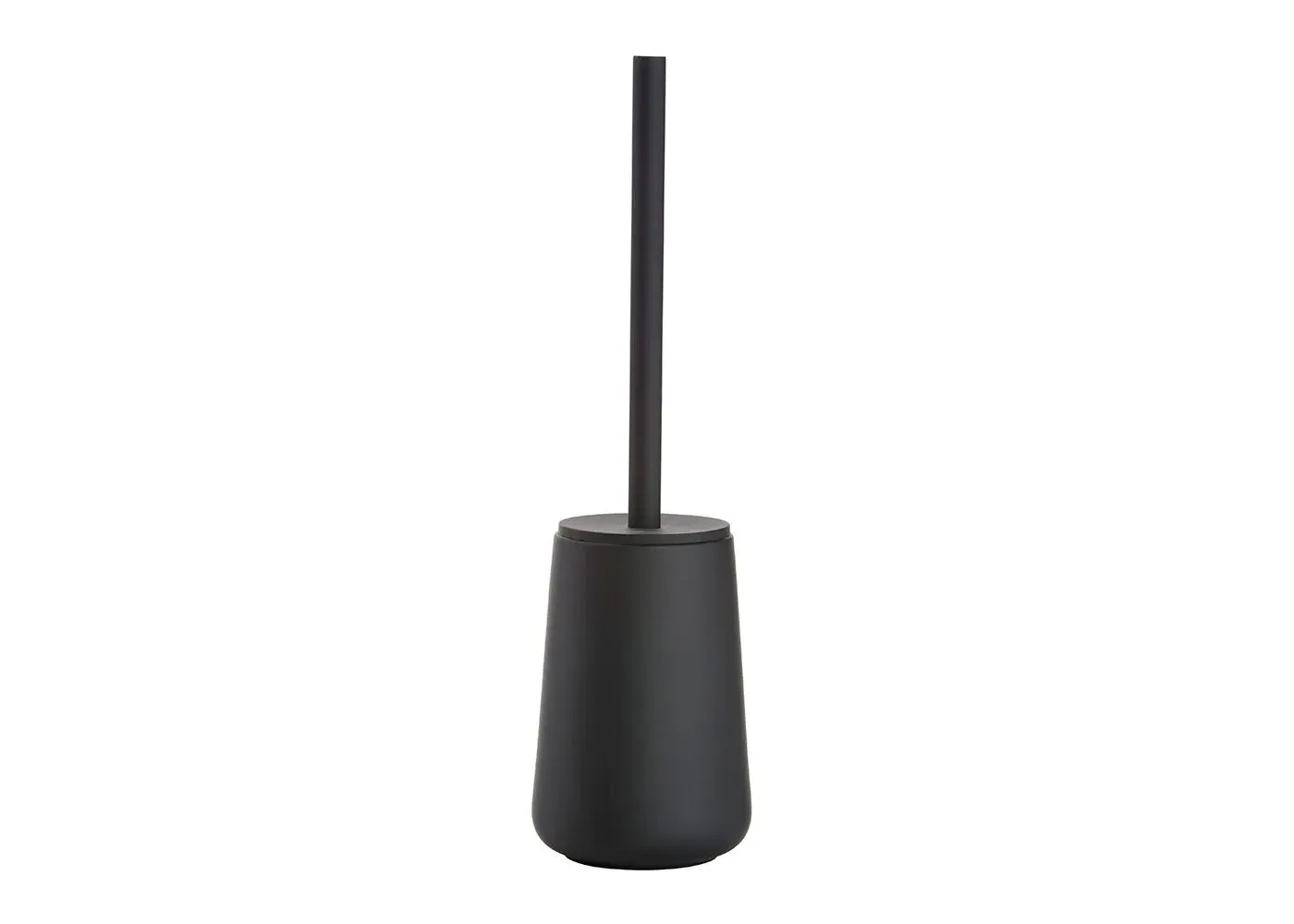Toilet Brush with Holder - Black image