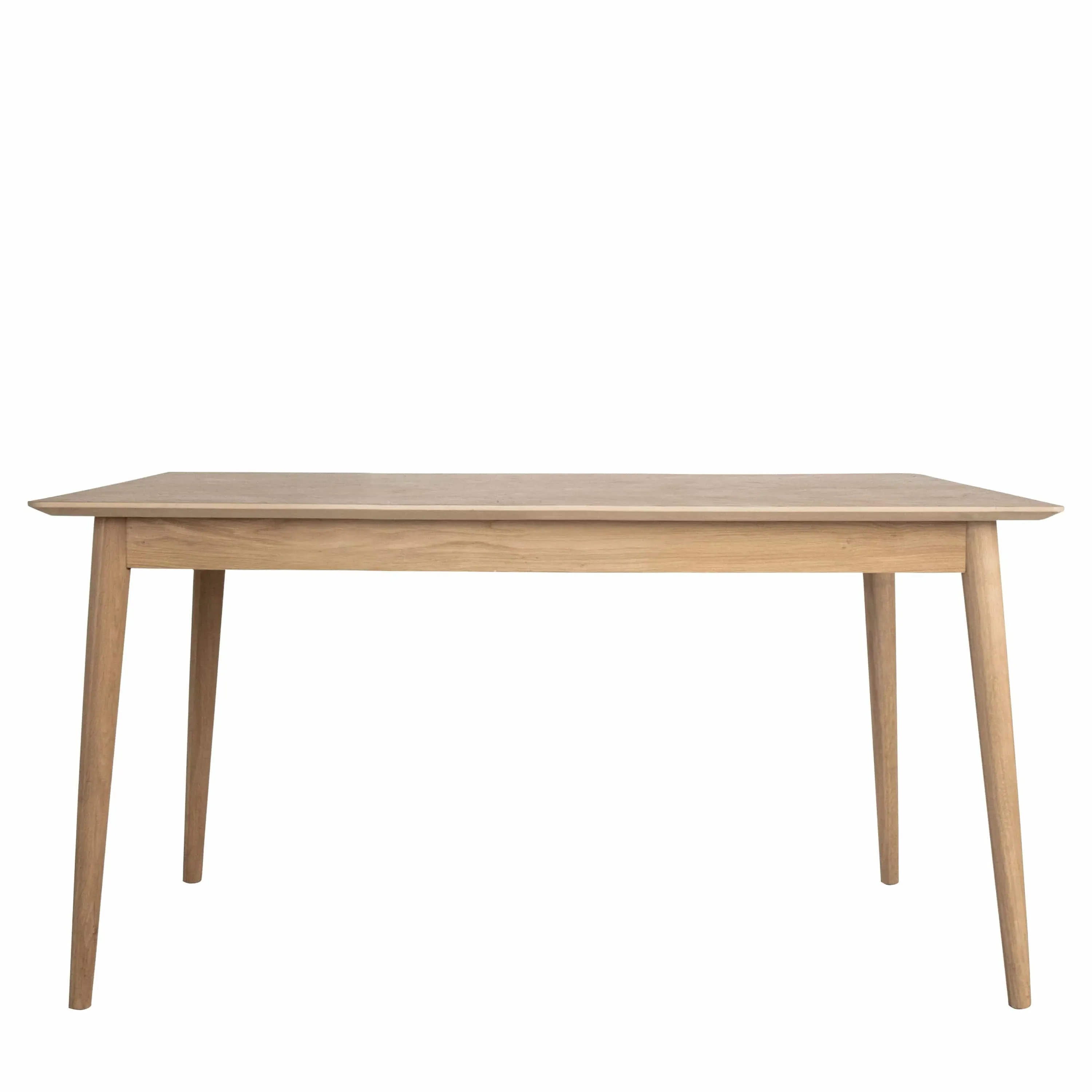 160cm Dining Table with Chevron Inlay - Oak