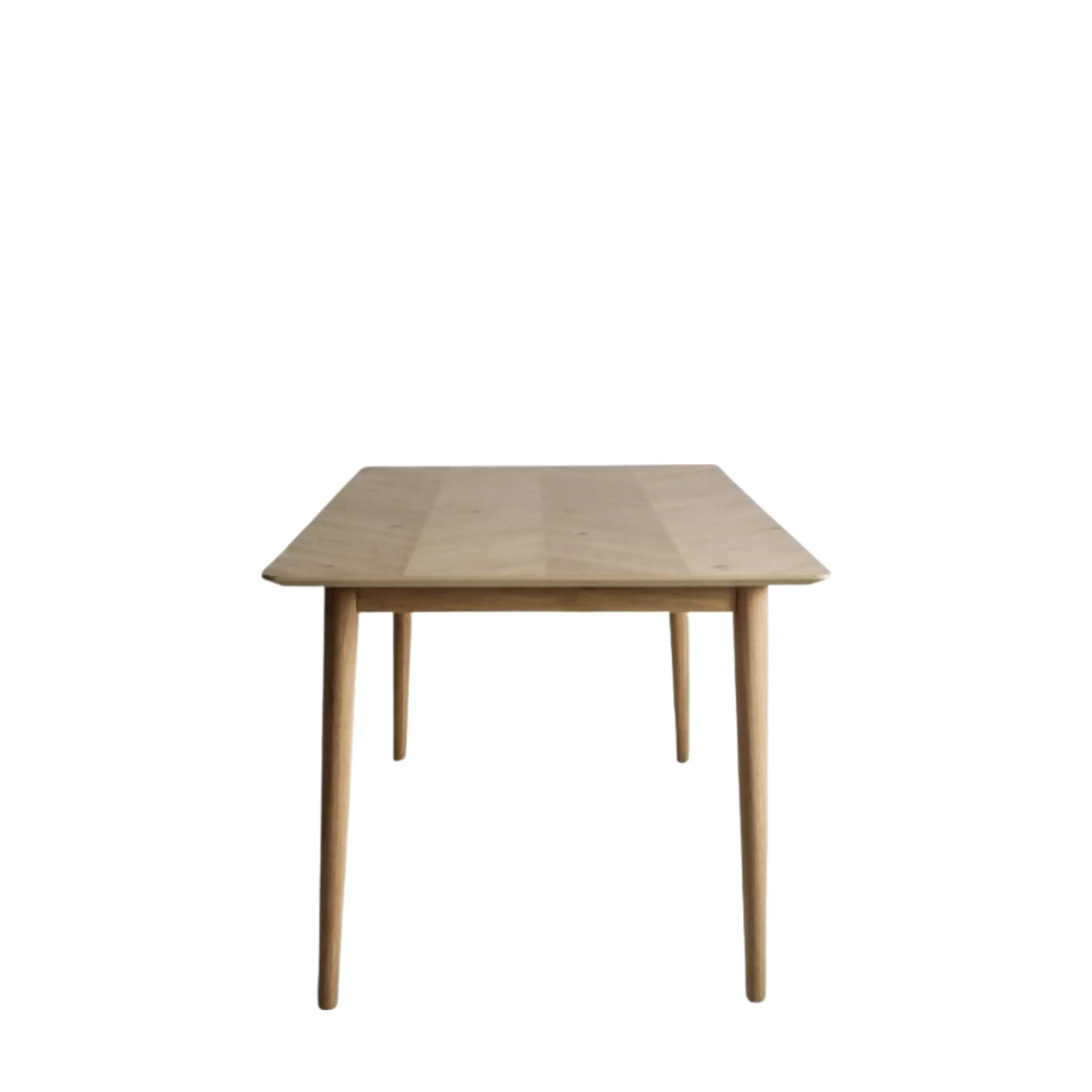 160cm Dining Table with Chevron Inlay - Oak