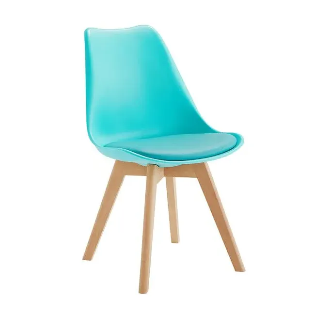 2-Piece Padded Dining Chair Set - Aqua