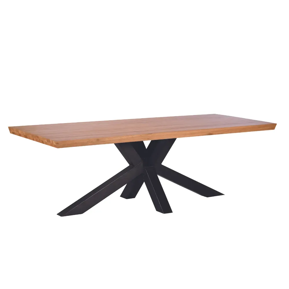 200cm Dining Table - Oak, Solid Wood
