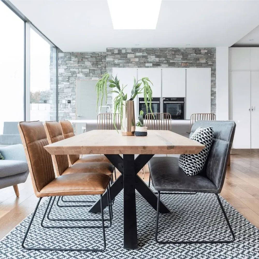200cm Dining Table - Oak, Solid Wood image