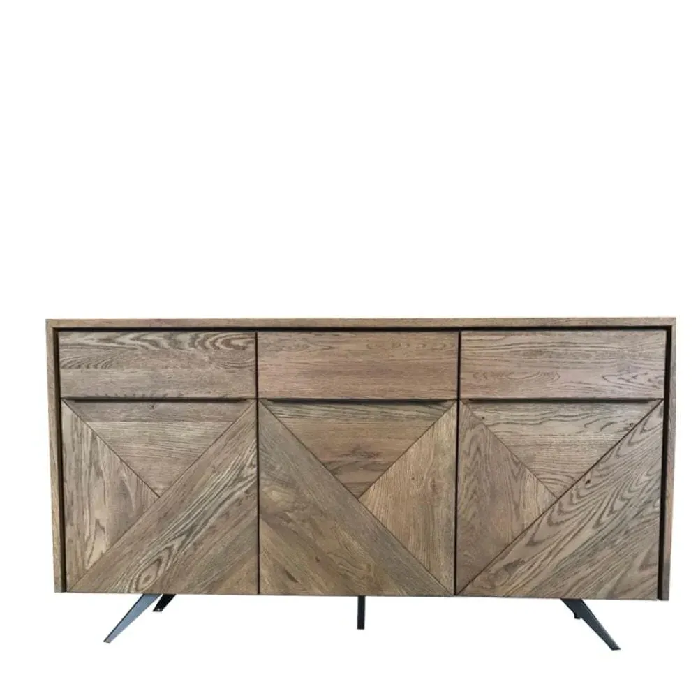 3-Door Sideboard with Storage - Wood, Oak image