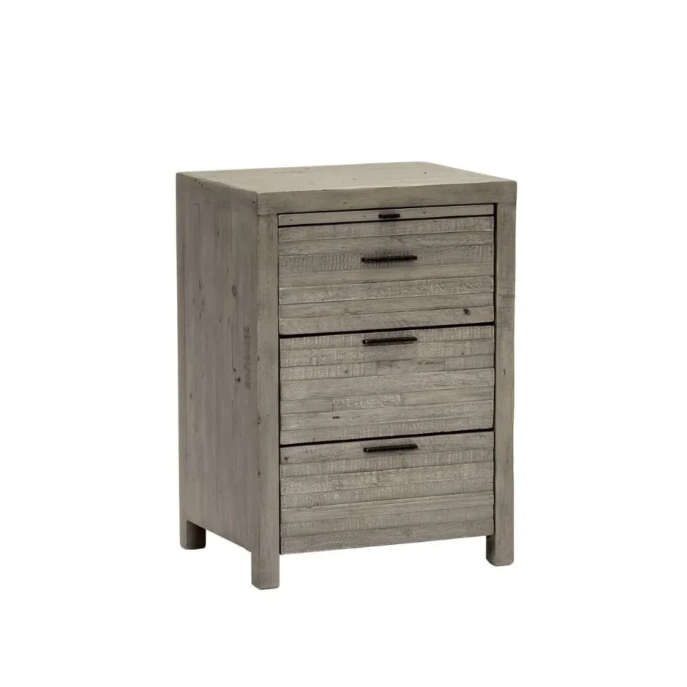 3-Drawer Bedside Table - Reclaimed Wood