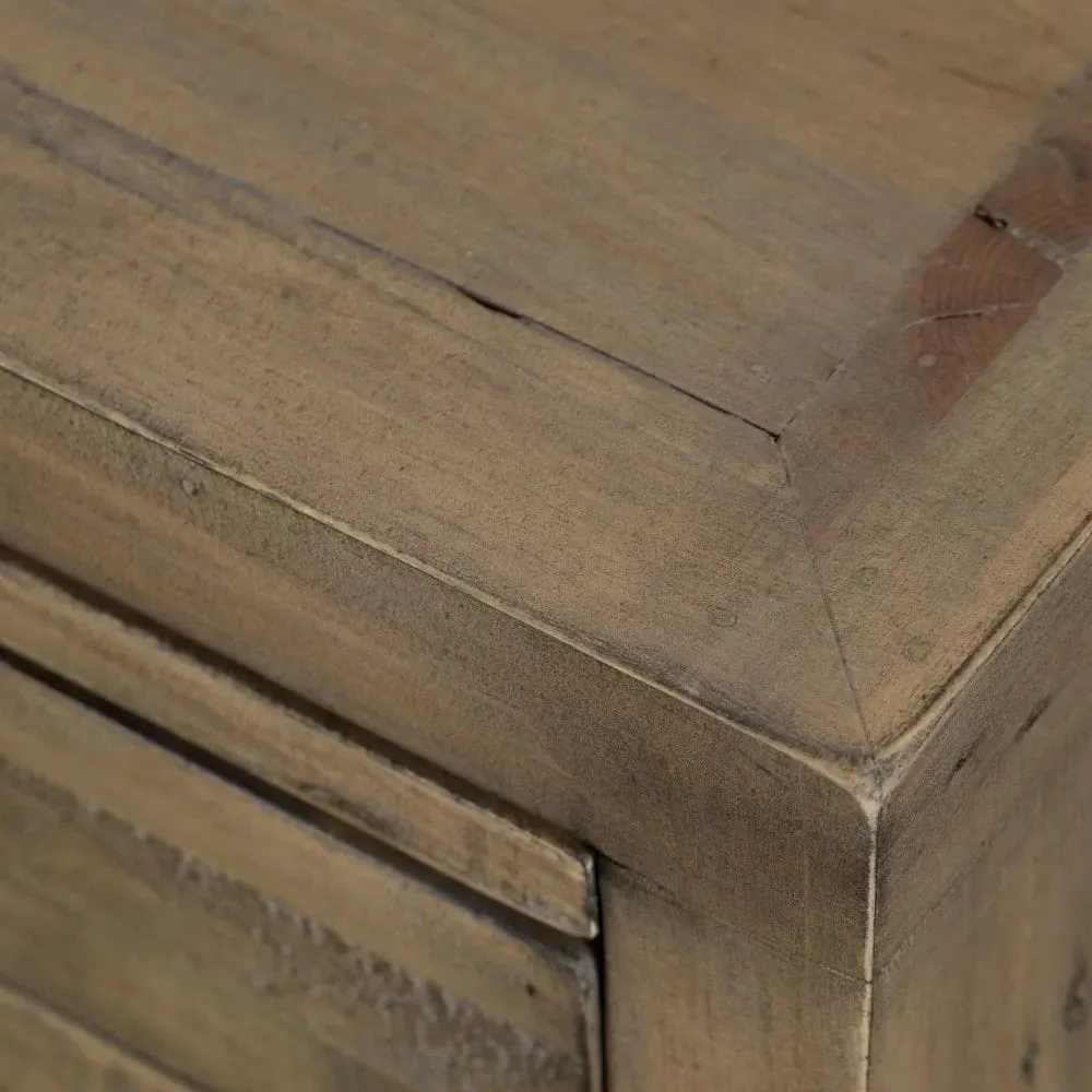 3-Drawer Bedside Table - Reclaimed Wood