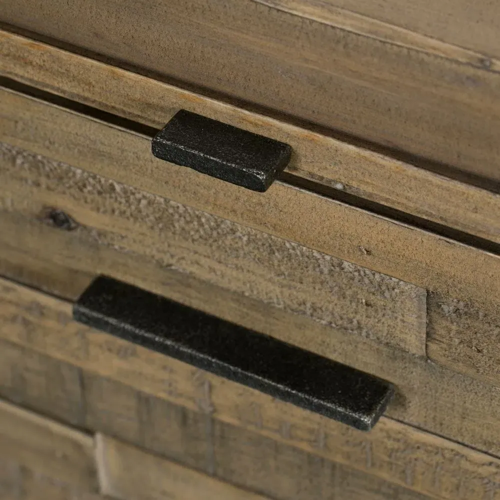3-Drawer Chest with Handles - Reclaimed Wood