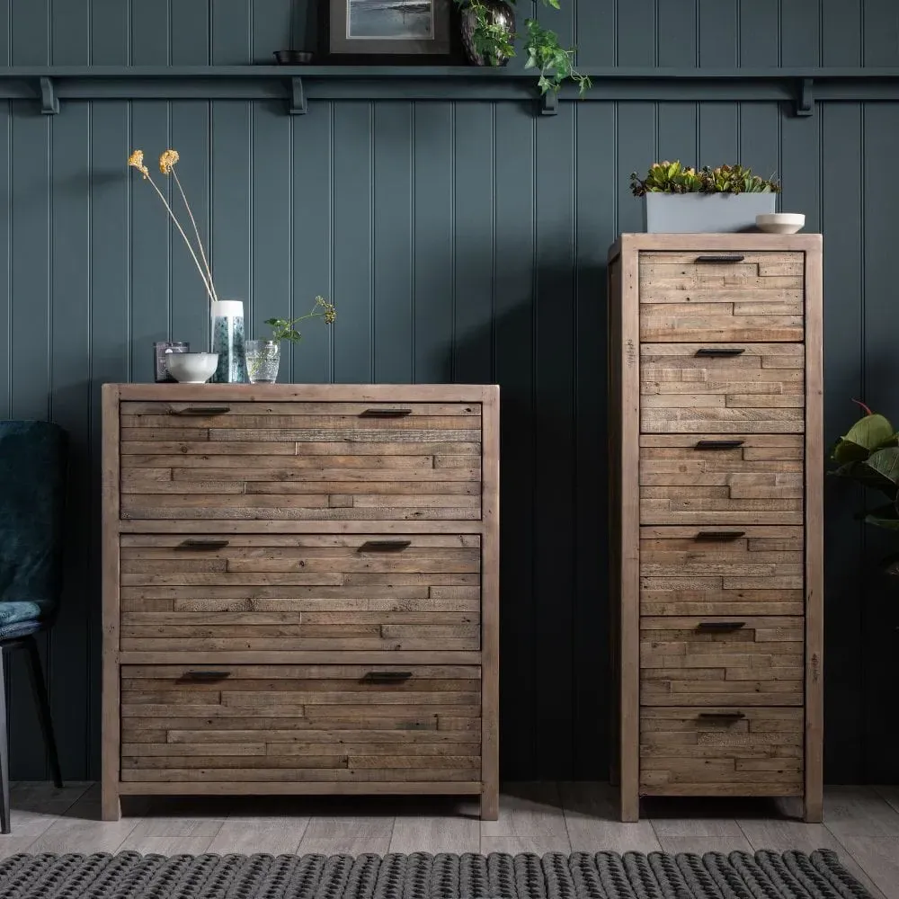 3-Drawer Chest with Handles - Reclaimed Wood image