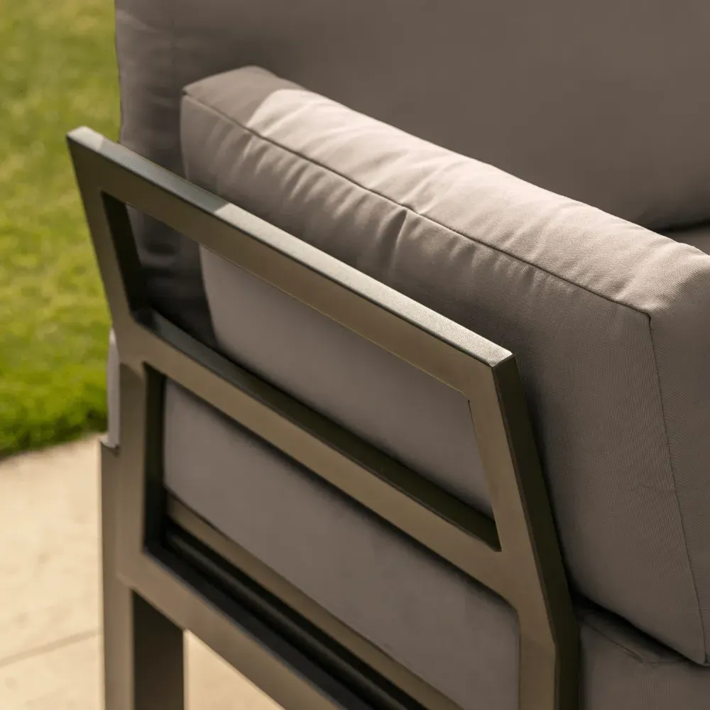 3-Seater Corner Sofa Set with Lounger - Dark Grey