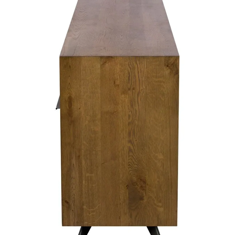 4-Door Sideboard with Storage - Wood, Oak