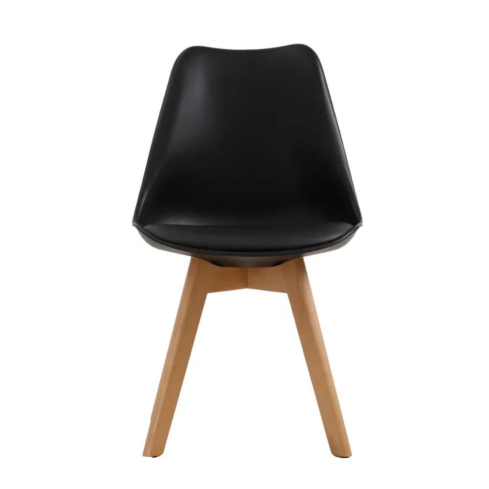 4-Piece Padded Dining Chair Set - Black