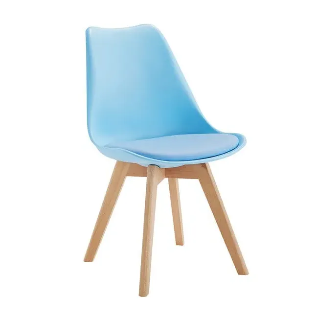 4-Piece Padded Dining Chair Set - Blue