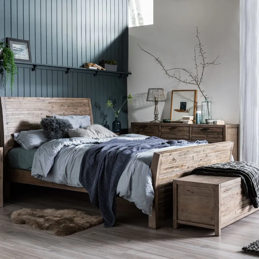 Blanket Box with Handle - Reclaimed Wood