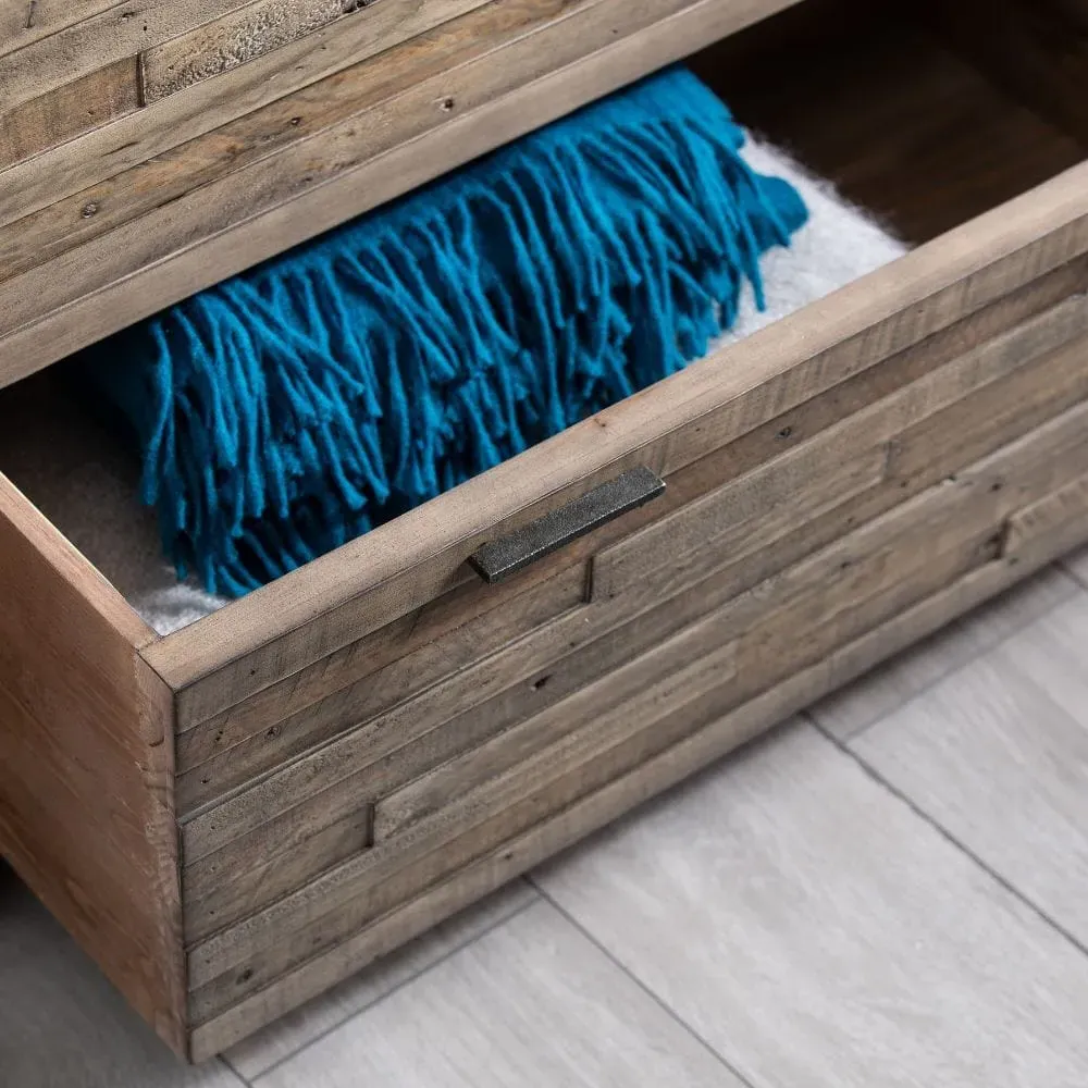 Blanket Box with Handle - Reclaimed Wood