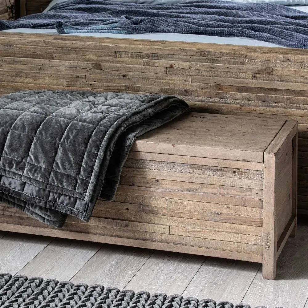 Blanket Box with Handle - Reclaimed Wood image