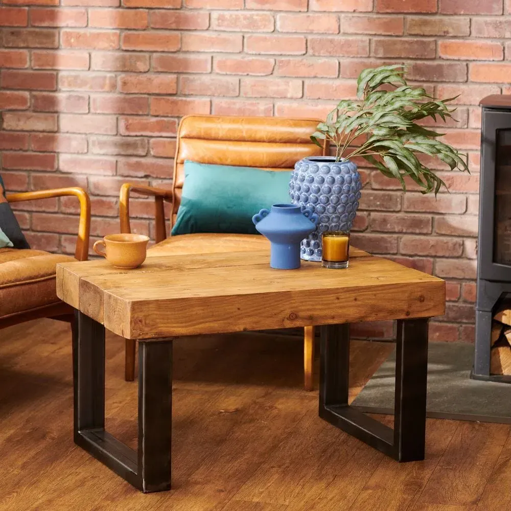 Chunky Coffee Table Handcrafted - Driftwood, Pine image