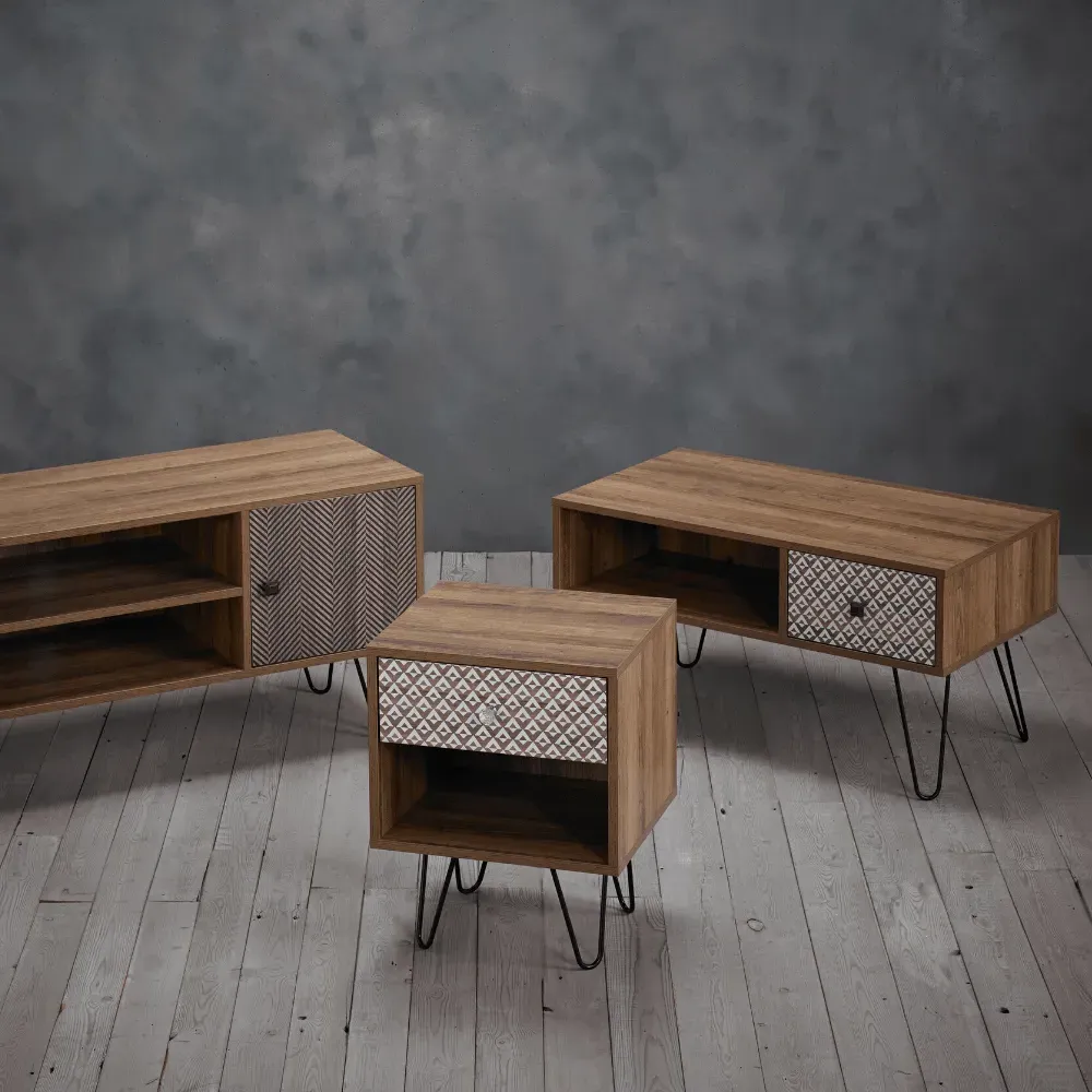 Coffee Table with Drawer - White, Wood