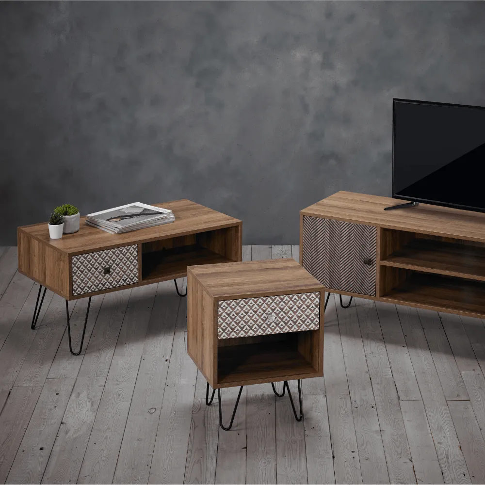 Coffee Table with Drawer - White, Wood