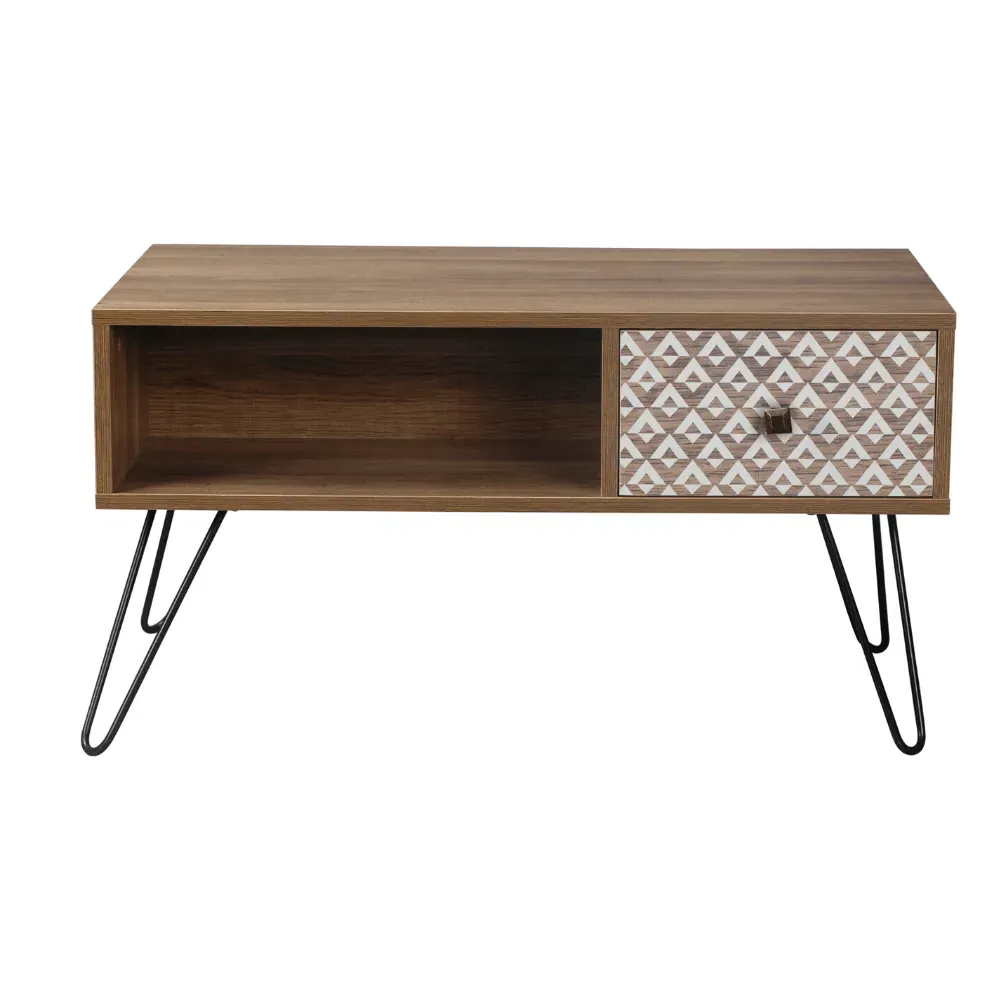 Coffee Table with Drawer - White, Wood image