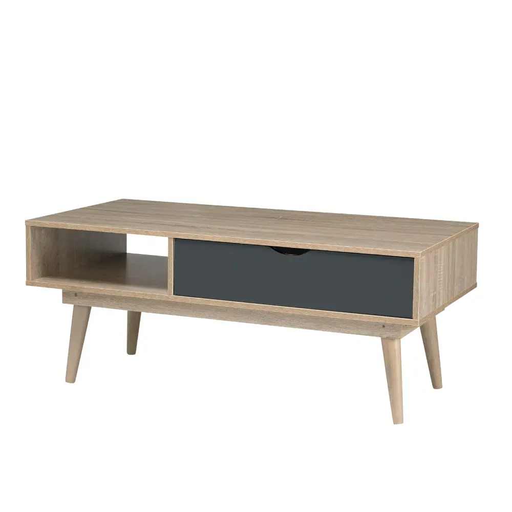 Coffee Table with Drawers - Grey, Wood image