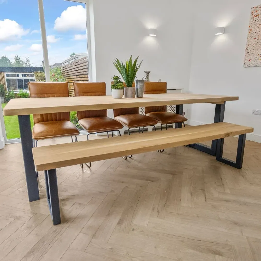 Dining Table with U Base - Natural, Oak image